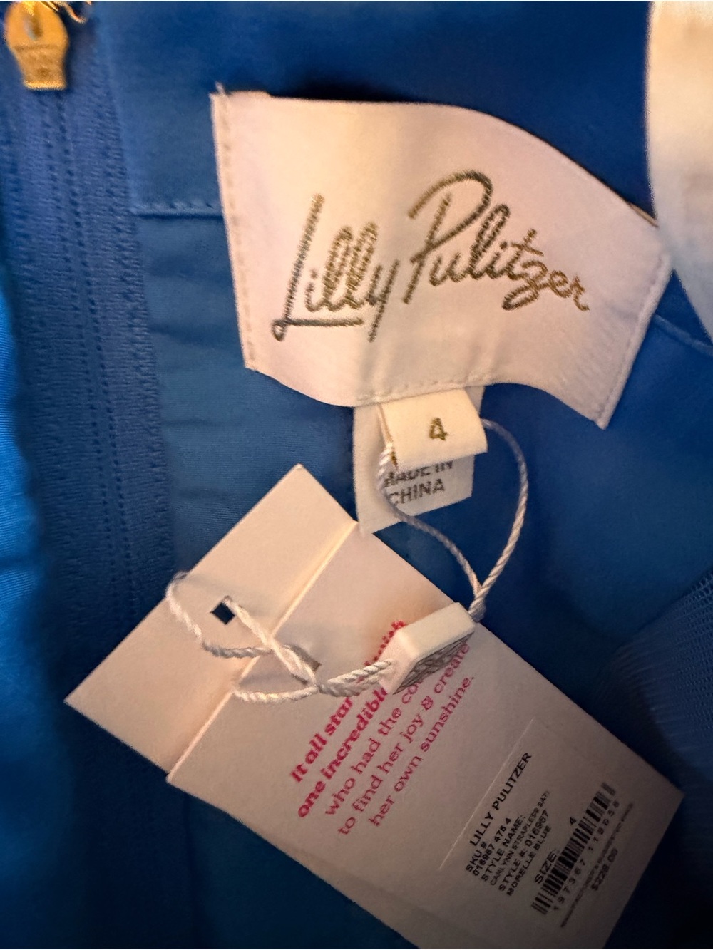 NWT Lilly Pulitzer Carlynn Strapless Satin Bow Dress Morelle Blue - Picture 5 of 6